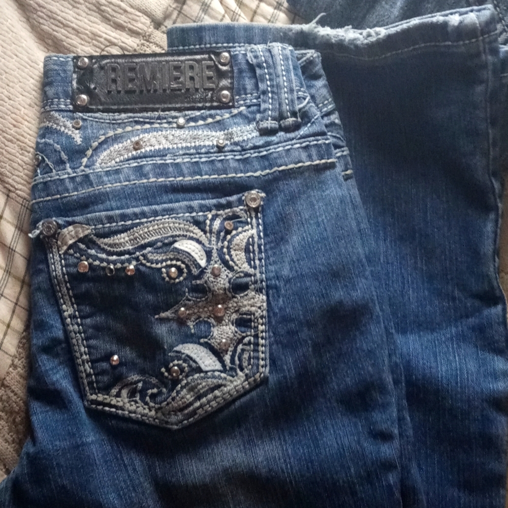 Premiere by rue21 blue jeans size 1/2 regular